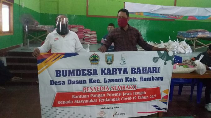 BUMDesa Karya Bahari Desa Dasun dipilih sebagai Penyedia Sembako Bantuan dari Provinsi Jateng